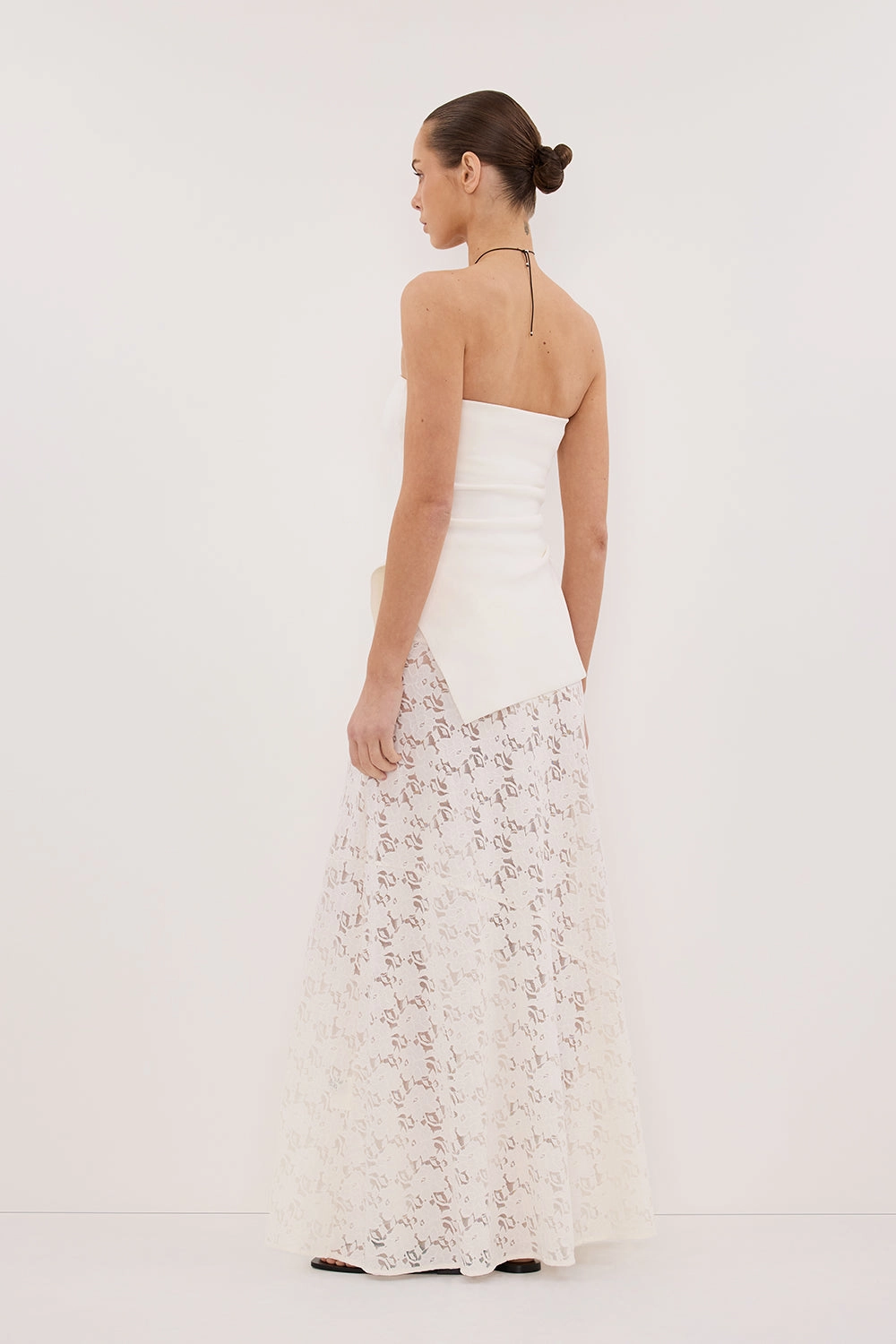Trend Ready Midi length LOULA WHITE LACE SKIRT