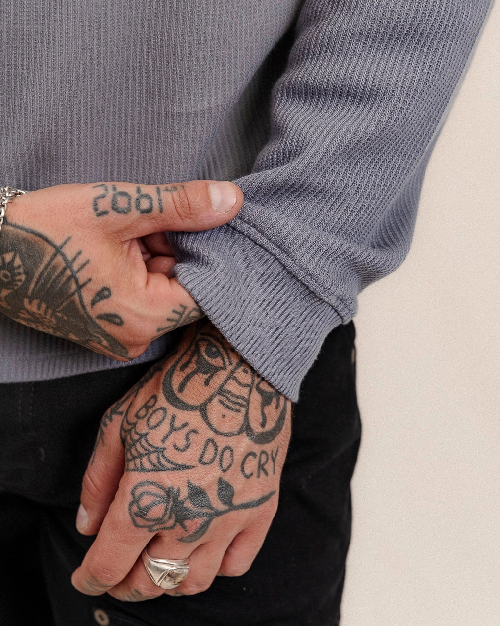 Crafted Ribbed Longsleeve - Slate Cozy Apparel