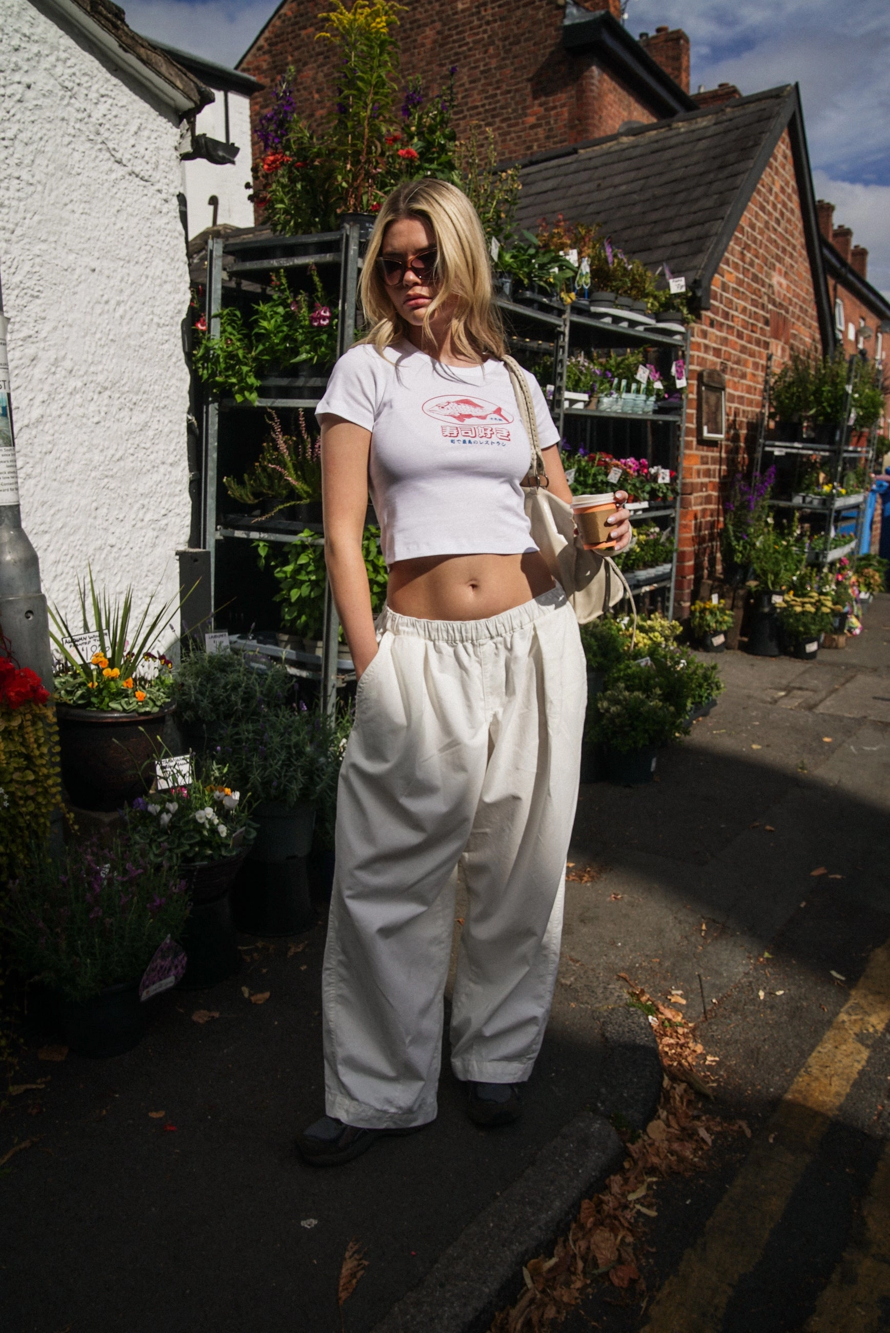 Sporty Layer Look A Thousand Futures 'Sushi Lover' Baby Tee - White