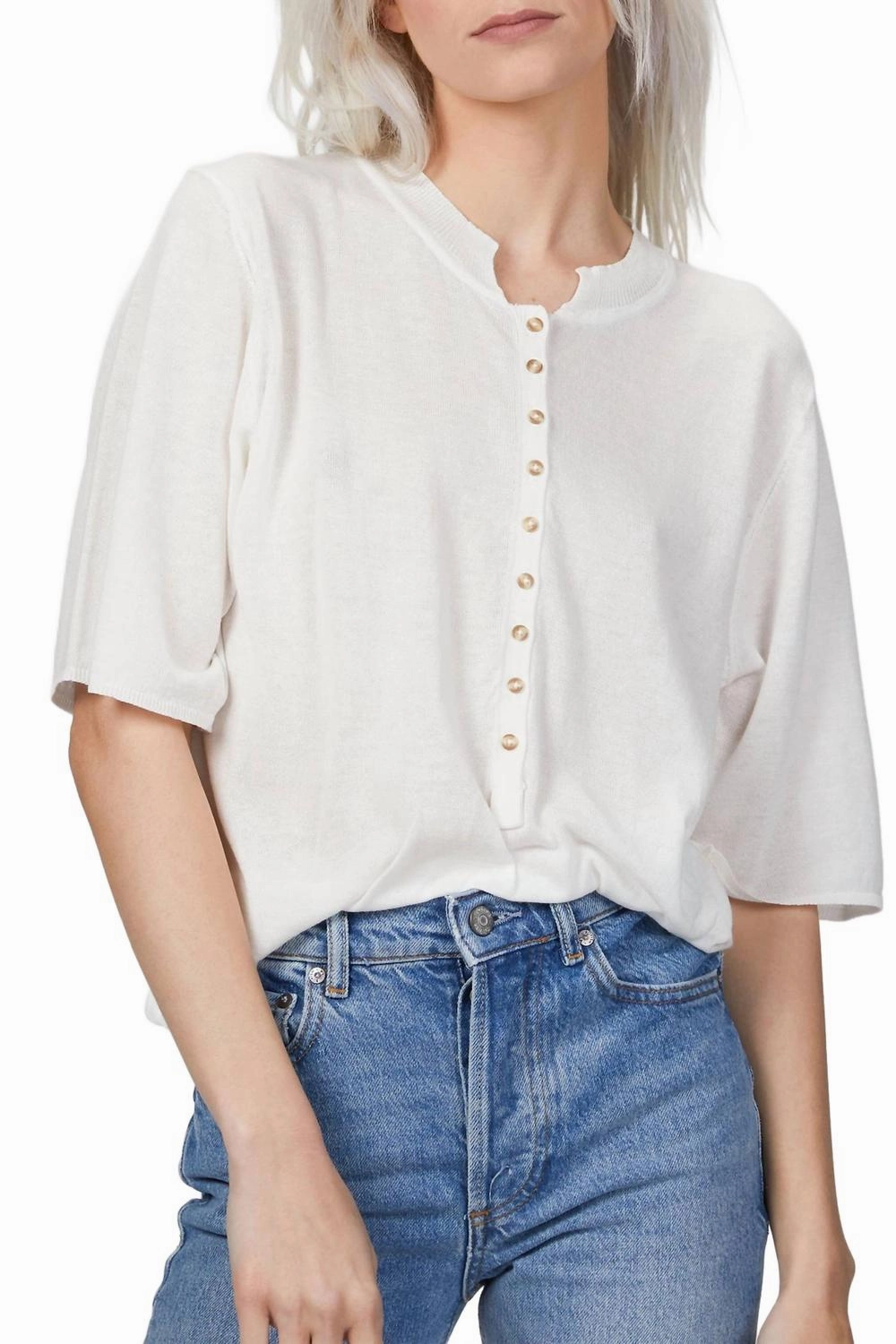 Trendy Warmth Chilly Wear Ursil Jumper Top In Bone