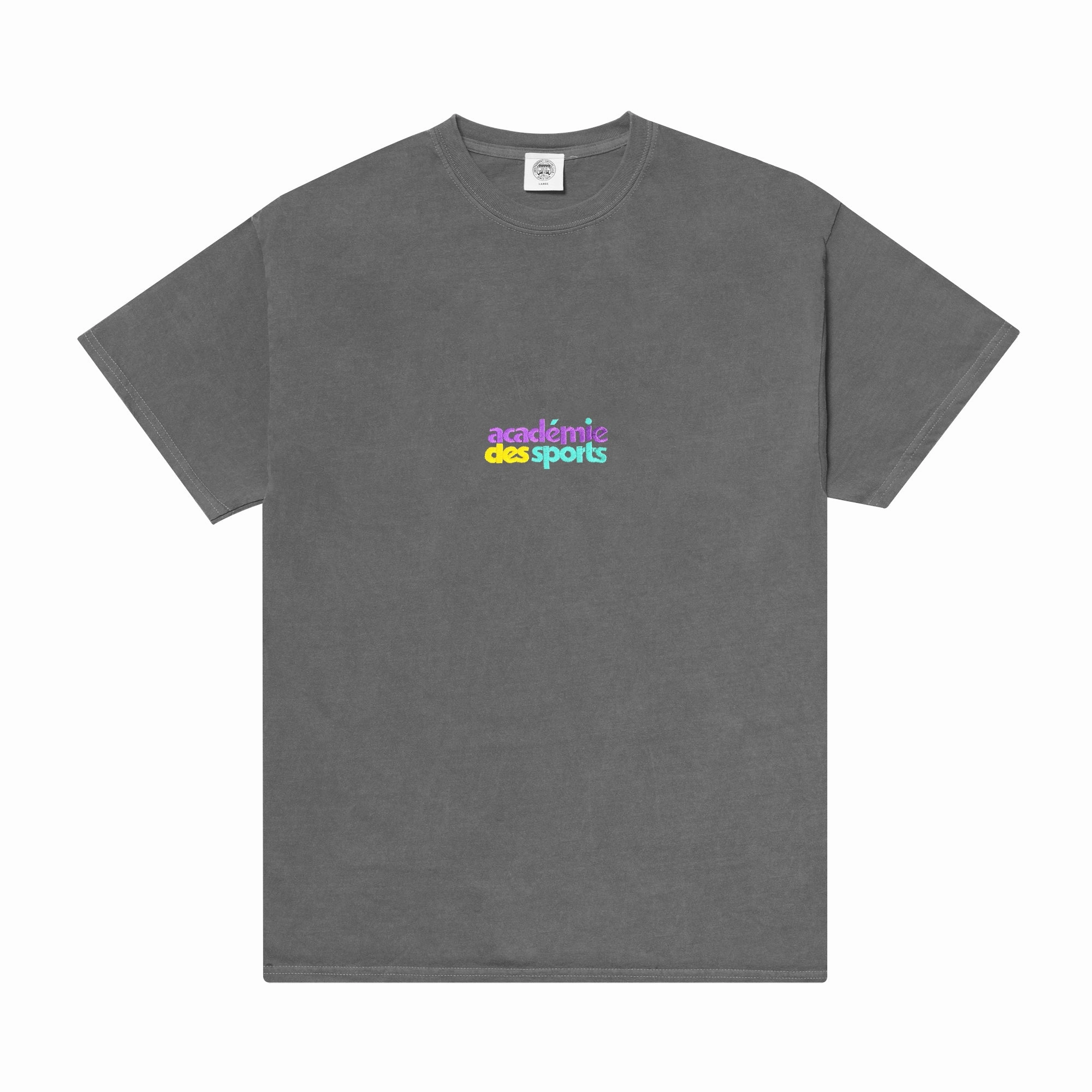 Soft and Light Vice 84 'Club Acad??mie' Embroidered Tee - Vintage Washed Charcoal