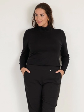 Thirza Jersey Top - Black Sweat Absorbing Lining Quick Dry Material