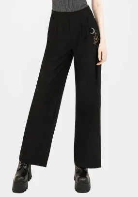 Lucia Firefly Embroidered Pleated Trousers Flexibility Built-In