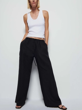 Zero Waste Manufacturing Lucia Tie Linen Pant