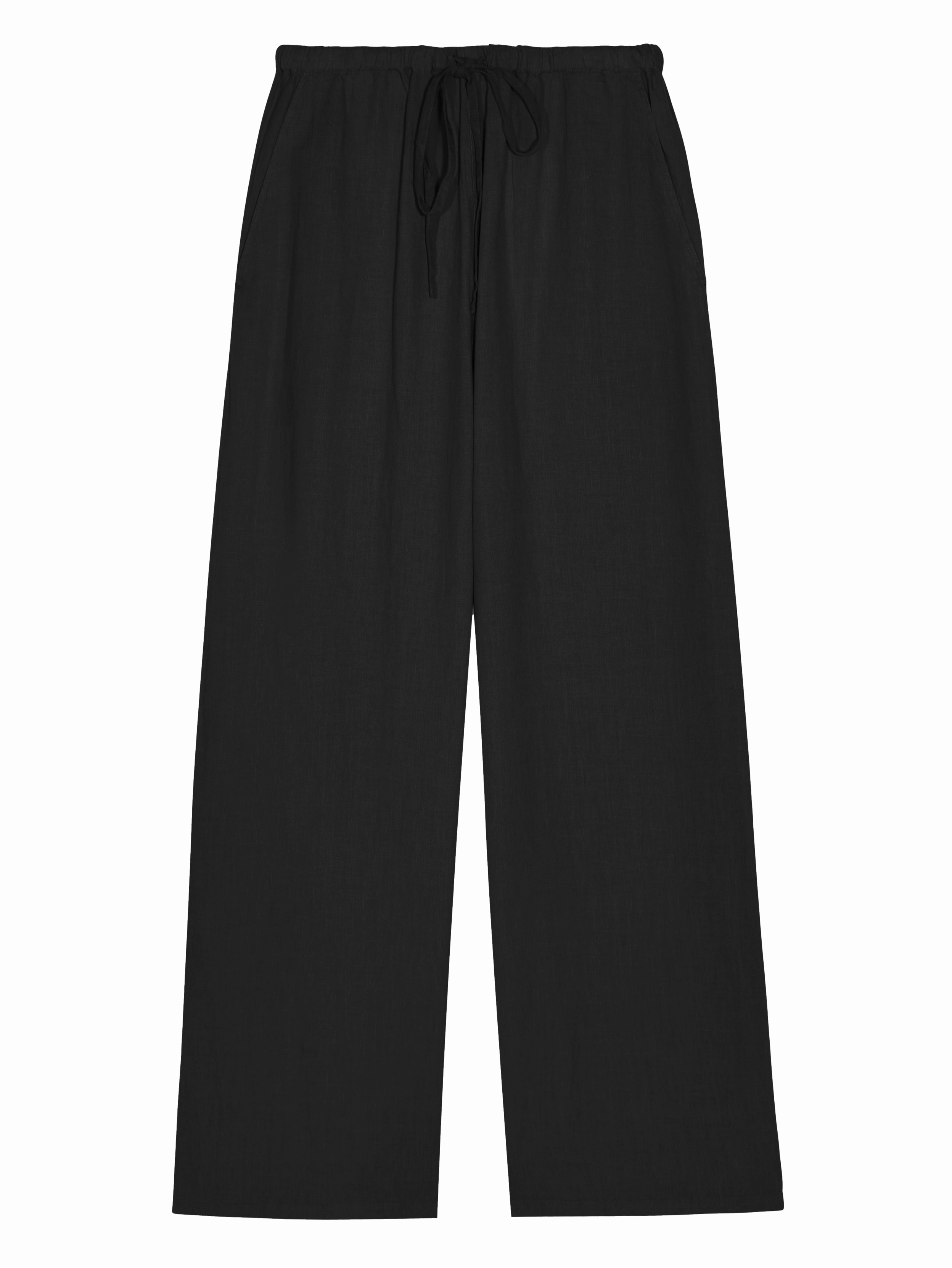 Lucia Tie Linen Pant Cropped hem Plus-size option