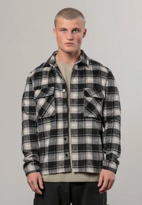 LUMBER SHIRT BLACK & OFF WHITE Non Chafe Seams