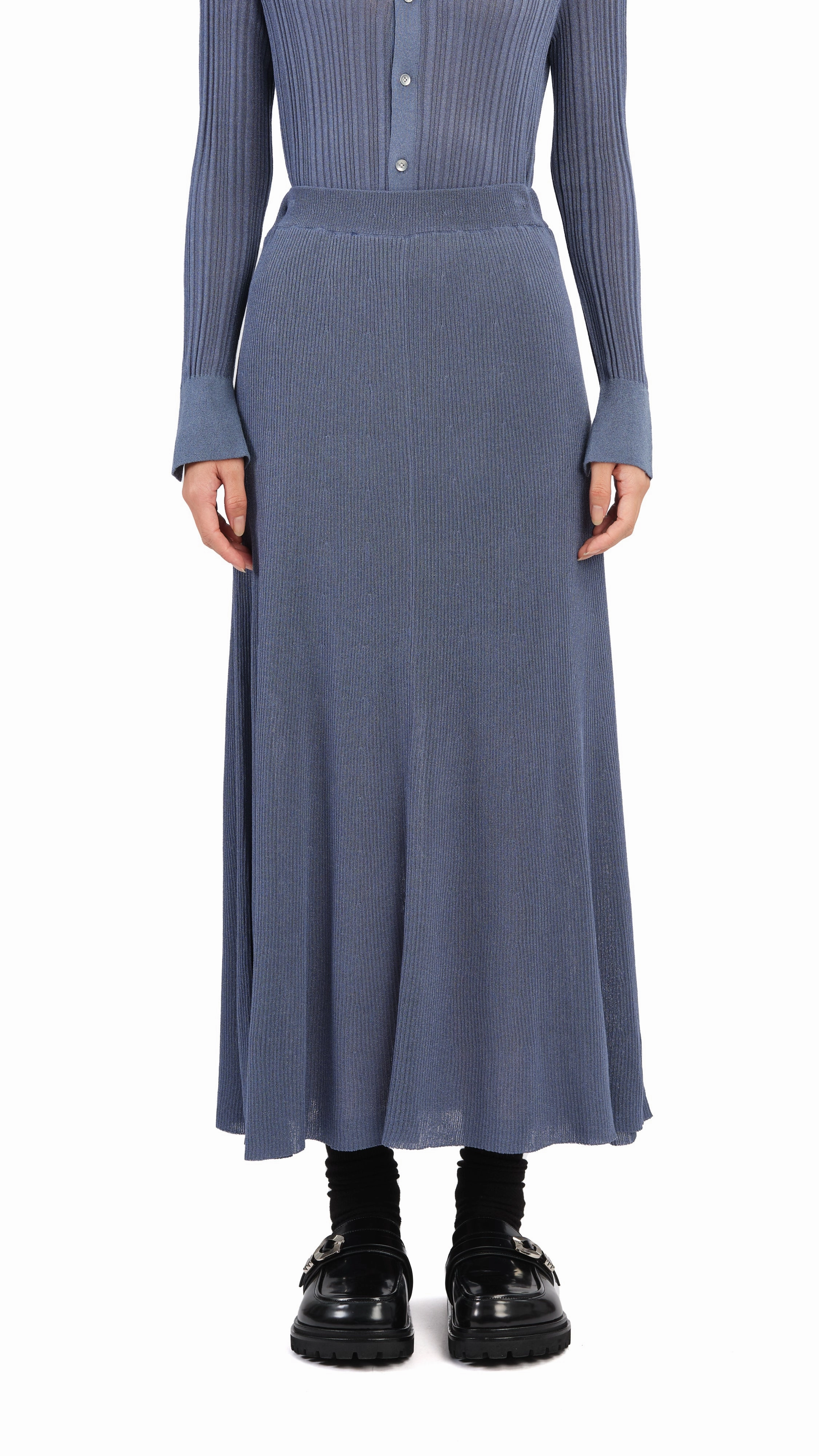 Lurex Knit Skirt Elegant Look