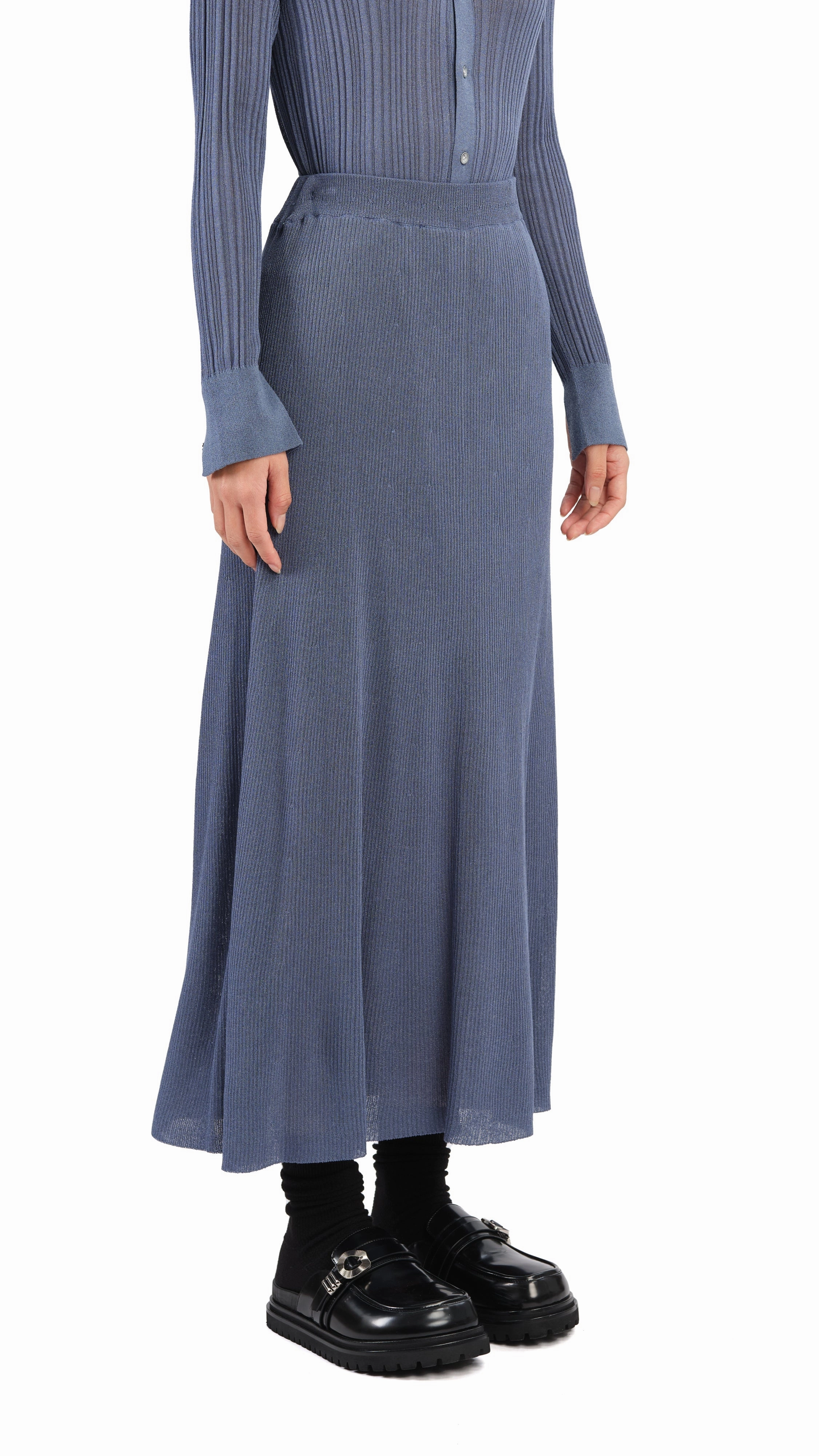 Lurex Knit Skirt Collector??s Item Anti Pilling Fabric