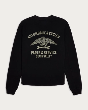 Parts & Service Waffle Longsleeve - Washed Black Soft Touch