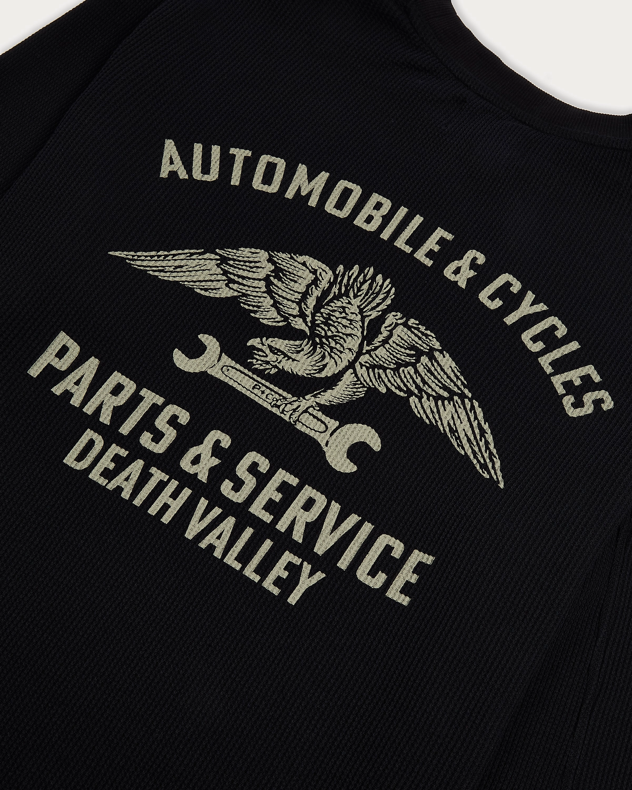 Parts & Service Waffle Longsleeve - Washed Black Comfortable clothing