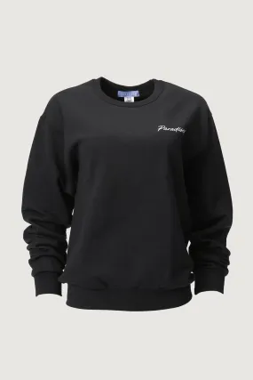 Geo P Crew Top In Black Knitted Design