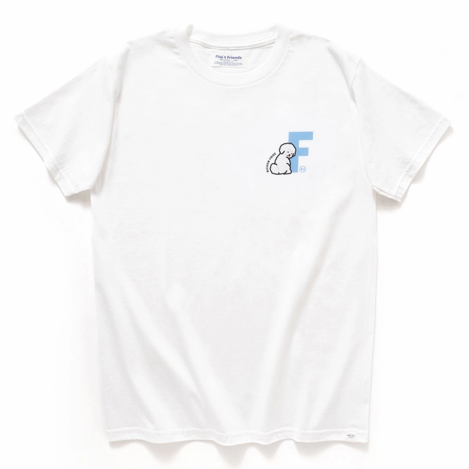(EMT079) Make Your Own Bichon Frise Graphic Tee Bright and Bold Travel Trend Look