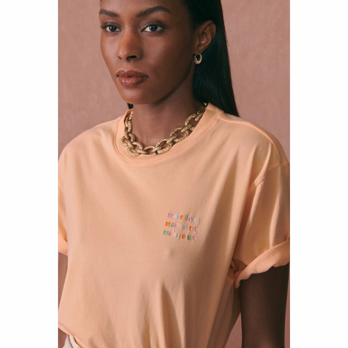 Make Love Art Out T-Shirt (women) Collared