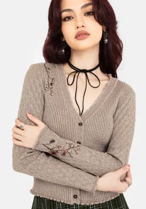 Tantra Floral Beetle Embroidered Cardigan Zip - up