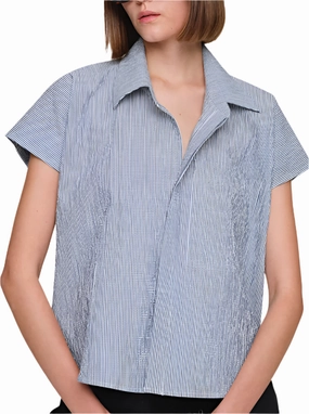 Males Seersucker Shirt Organic Cotton Construction Recycled Material
