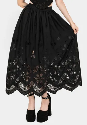 Drawstring closure Collector??s Item Maple Broderie Hem Maxi Skirt