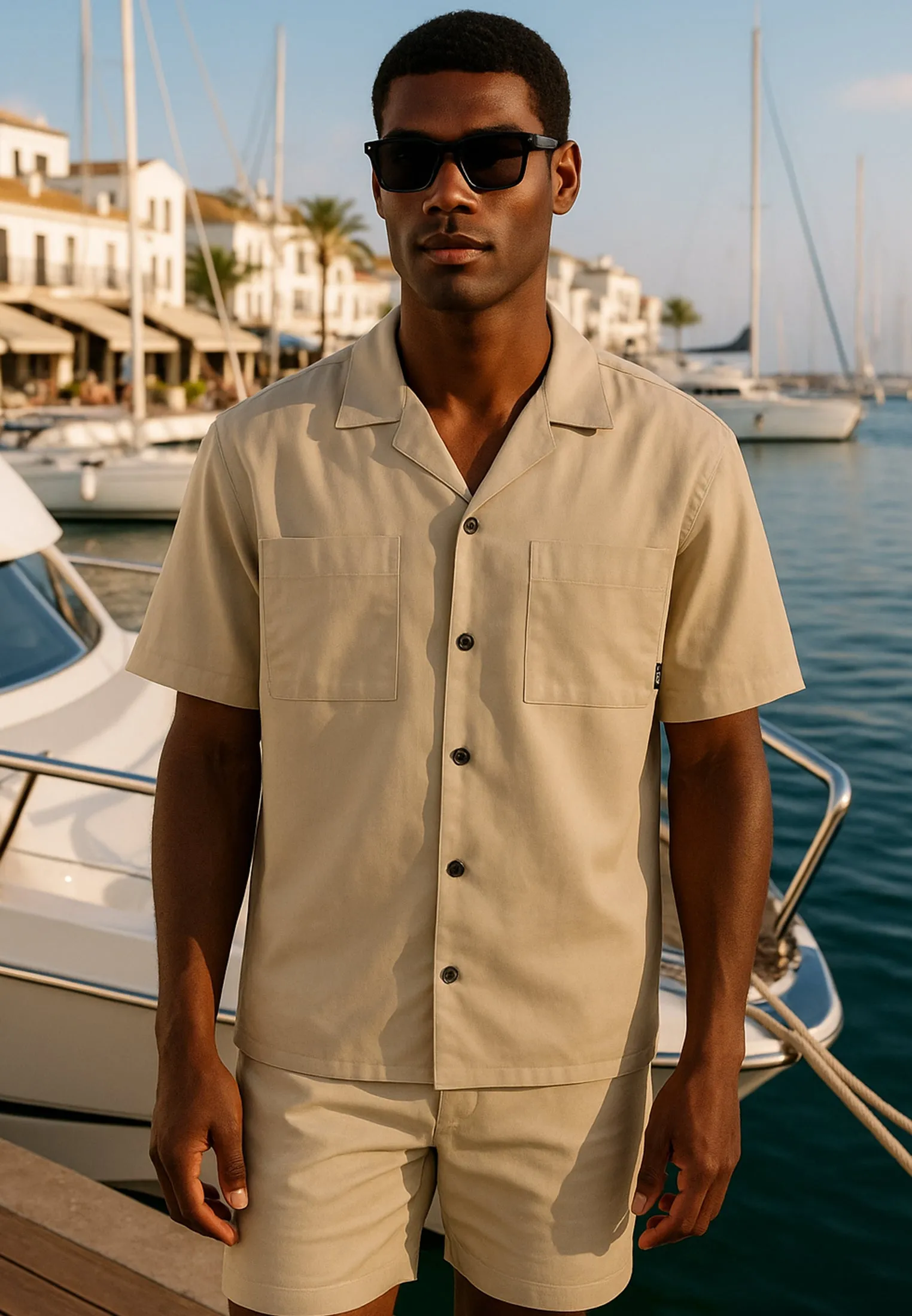 MARBELLA LIGHTWEIGHT HOLIDAY SHIRT DUNE Adjustable Hem