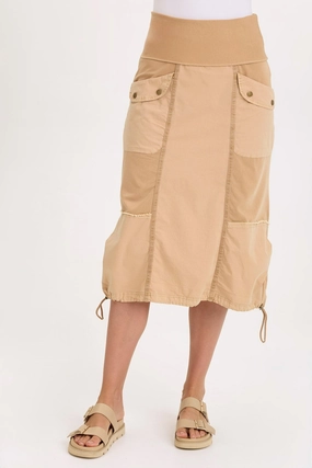 Marconi Cargo Cinch Bubble Hem Midi Skirt Street Vibe Day To Night