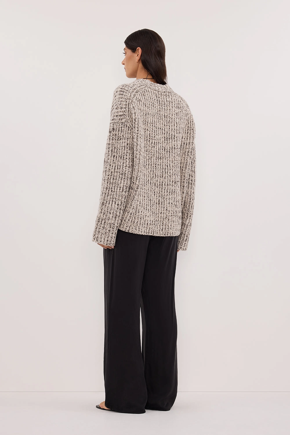 Luxe Touch MARLEY IVORY CHOC SPECKLE JUMPER