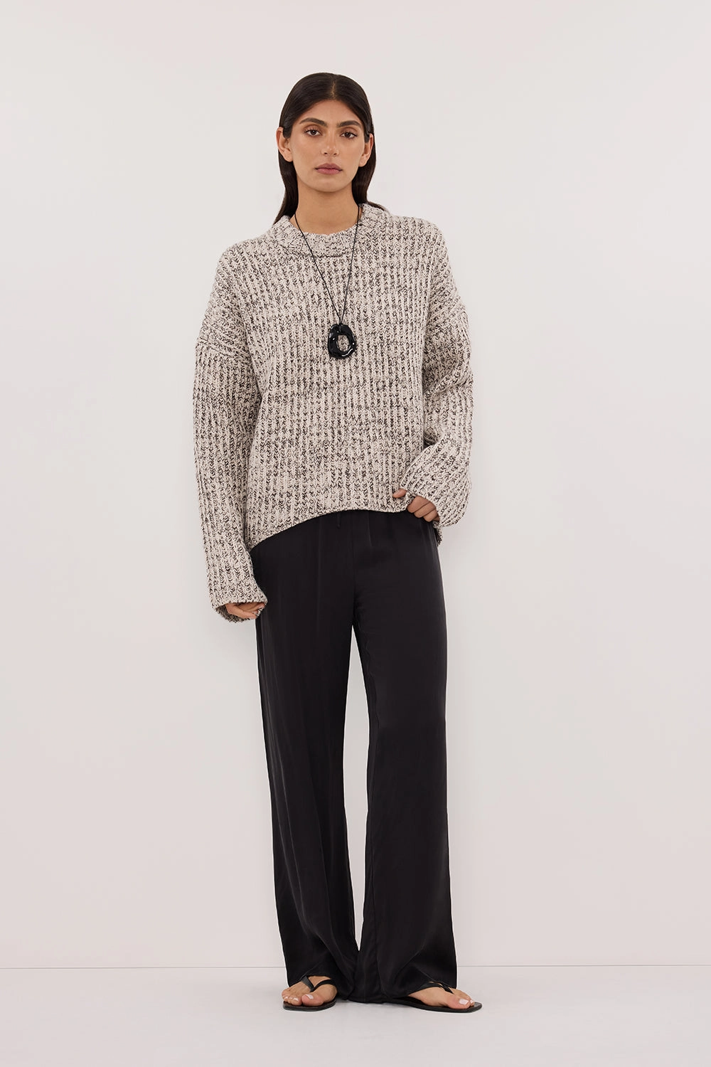 MARLEY IVORY CHOC SPECKLE JUMPER Comfort Piece