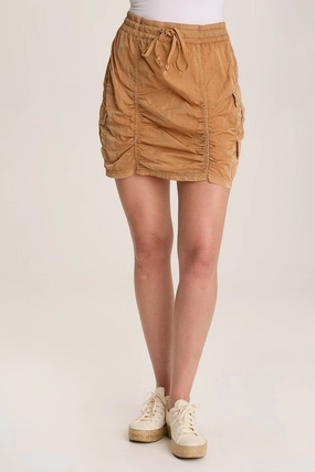 Marley Ruched Sporty Cargo Mini Skirt Modern Details