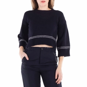 Marni Contrasting-Trim Virgin Wool Crew-Neck Jumper Temperature Regulating