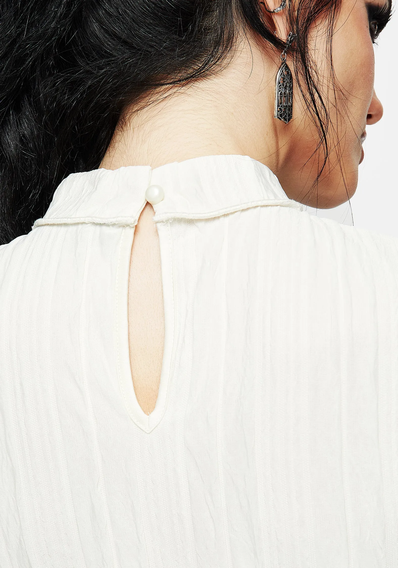 Marsh Lettuce Hem Jersey Crop Top ElasticTrimming Breathable Material