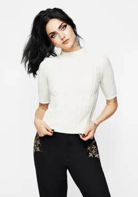 Marsh Lettuce Hem Jersey Crop Top NeutralPalette