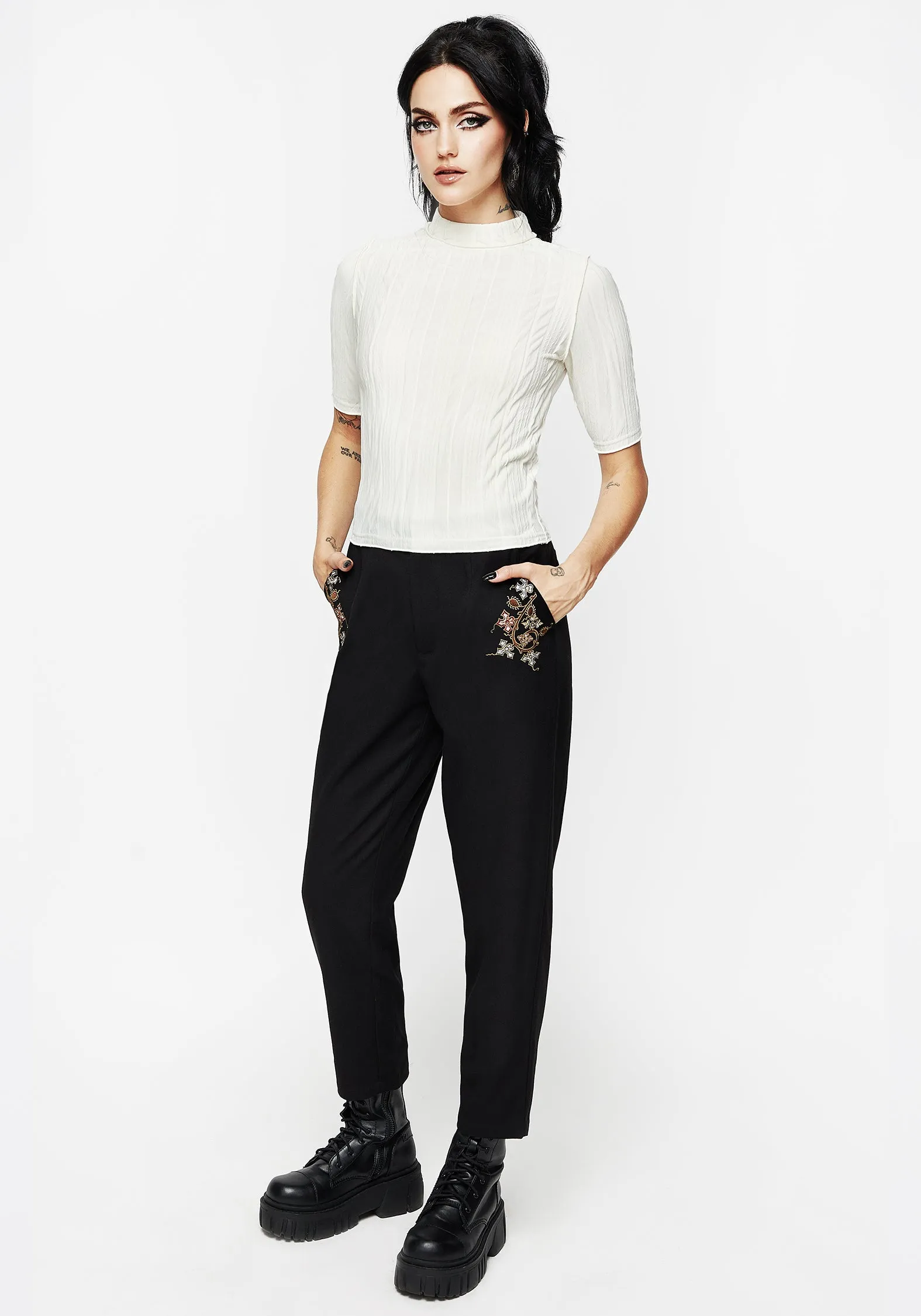 AntiPill Surface CarbonNeutral Production Marsh Lettuce Hem Jersey Crop Top
