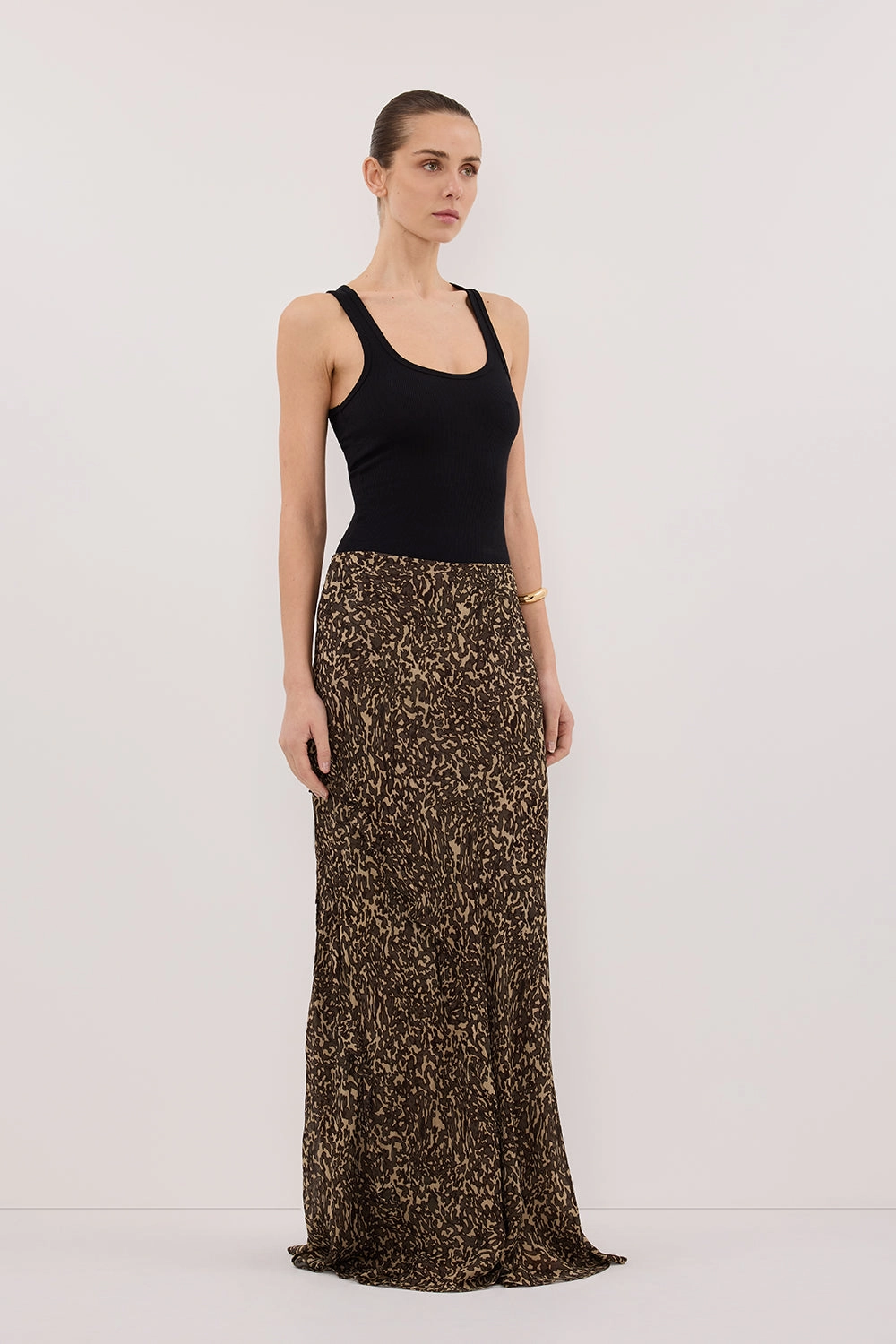 MARVILLA CHOC MIDI SKIRT Relaxed Mood High Waist