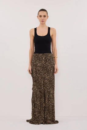 Tropical theme MARVILLA CHOC MIDI SKIRT