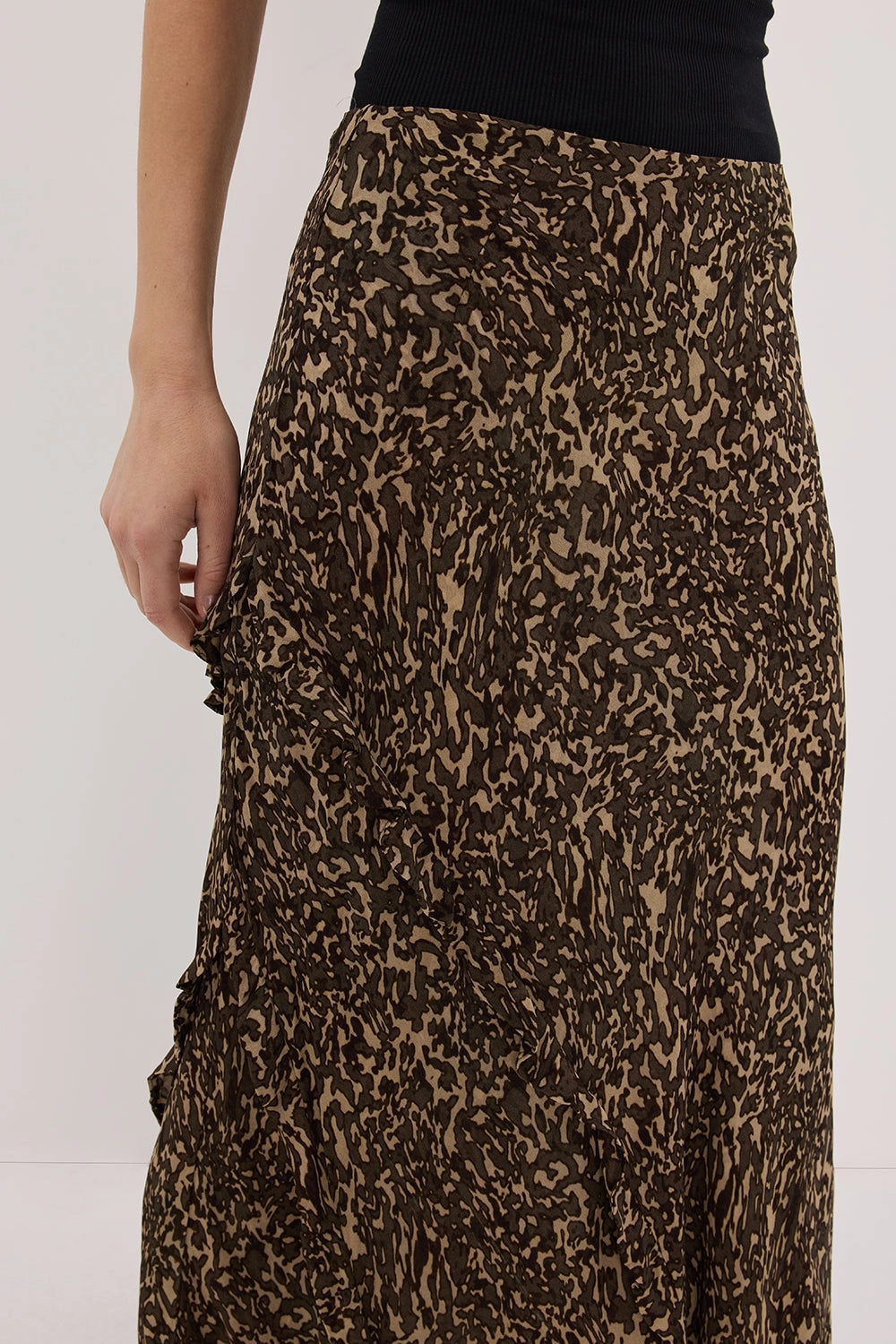 MARVILLA CHOC MIDI SKIRT Pull On Style Water Resistant
