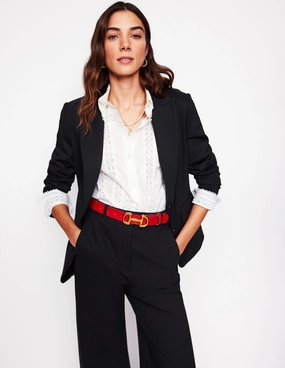 Marylebone Ponte Blazer-Black Basic Essential Layer