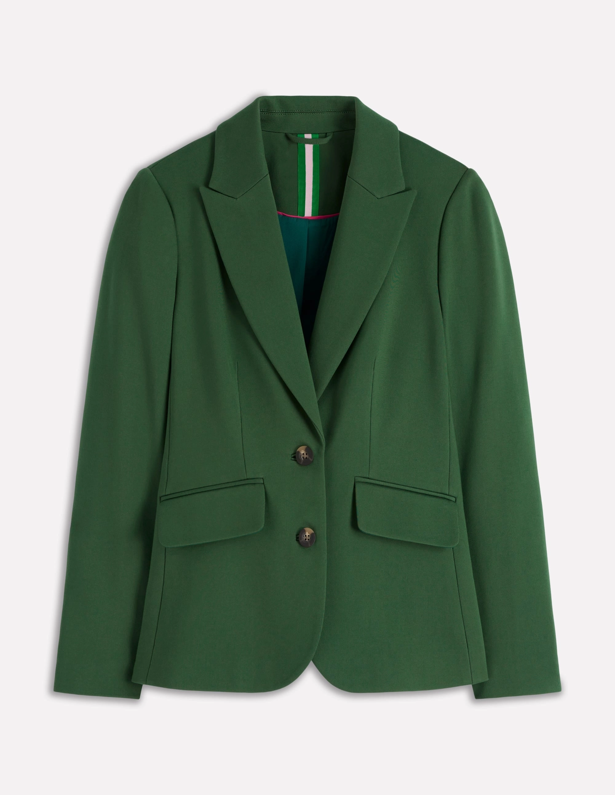 Marylebone Ponte Blazer-Hunter green Non Restrictive Movement