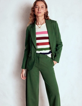 Marylebone Ponte Blazer-Hunter green Layered Insulation
