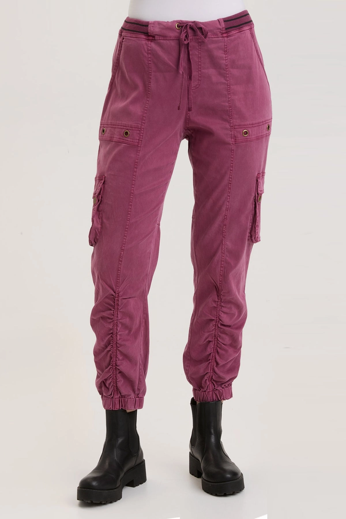 Stretch Capris RubberizedGripWaist Maxime Banded Pant