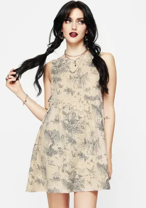 Free Shape Maypole Cotton Print Mini Smock Dress