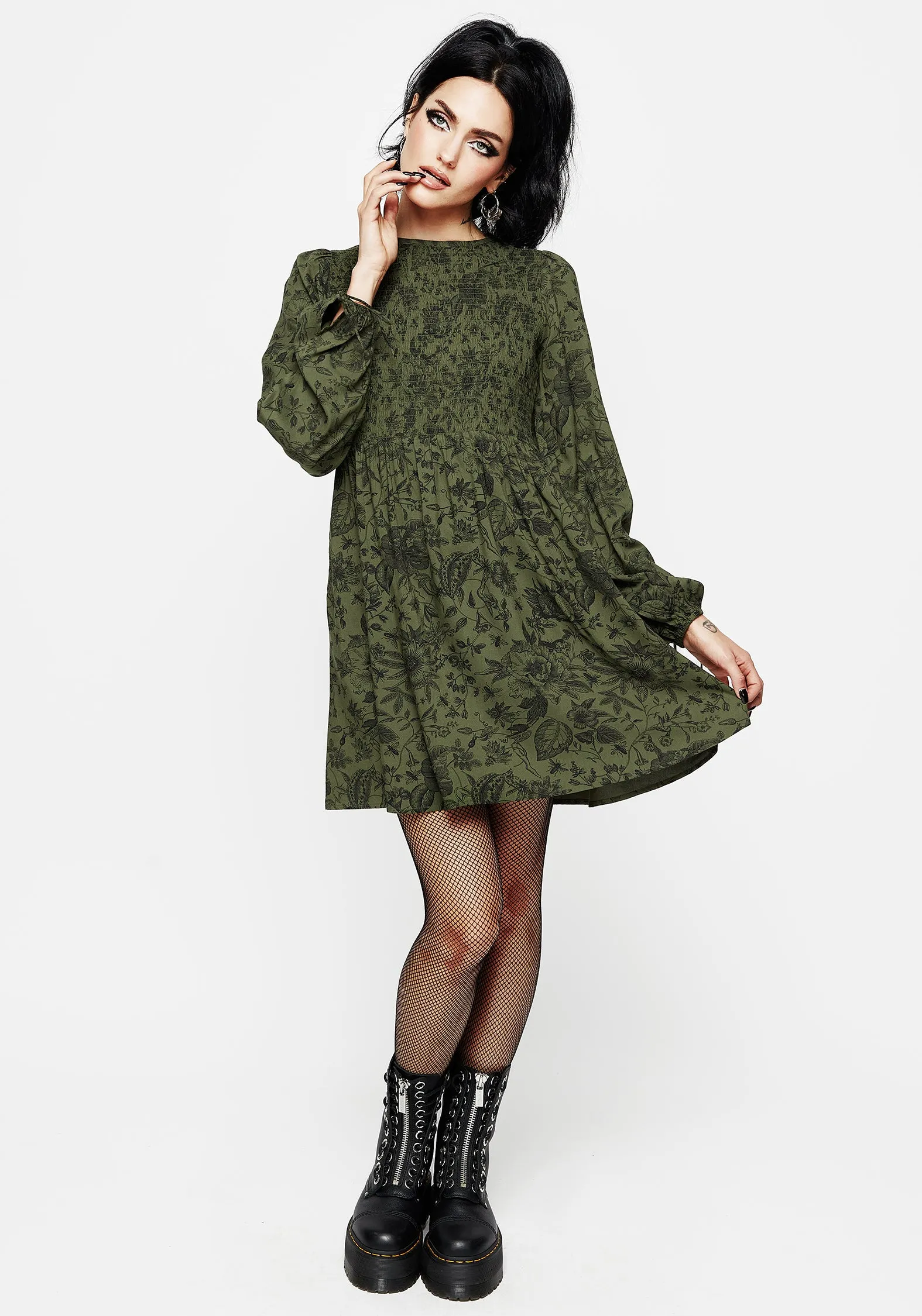 Meadowflowers Floral Print Mini Dress Travel Option FoldablePackaging