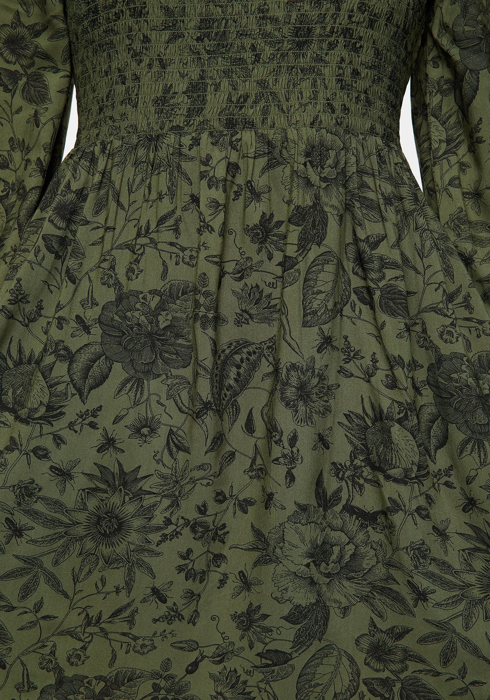 Meadowflowers Floral Print Mini Dress Simple Texture Relax Comfort