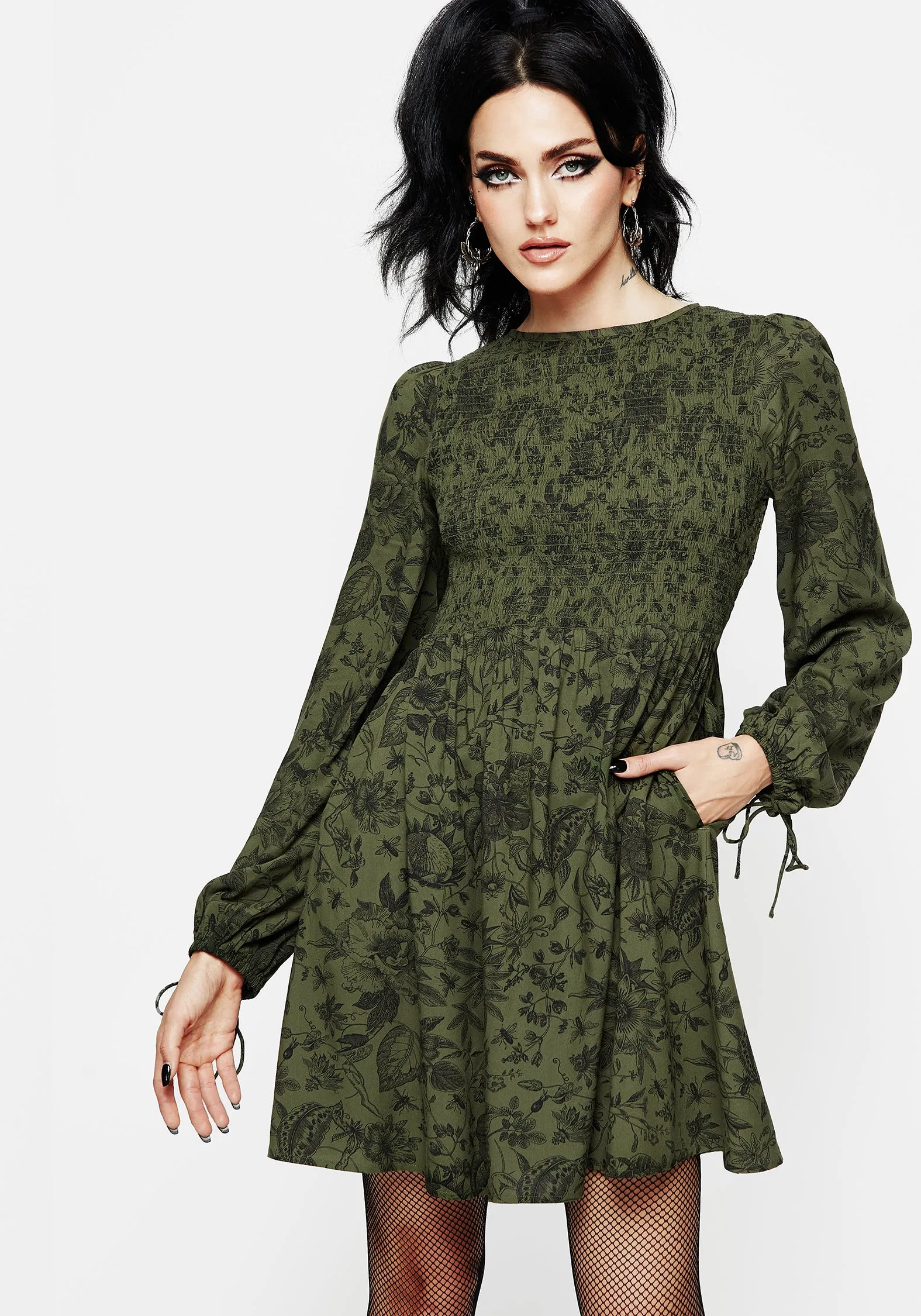 Meadowflowers Floral Print Mini Dress Comfort Layer