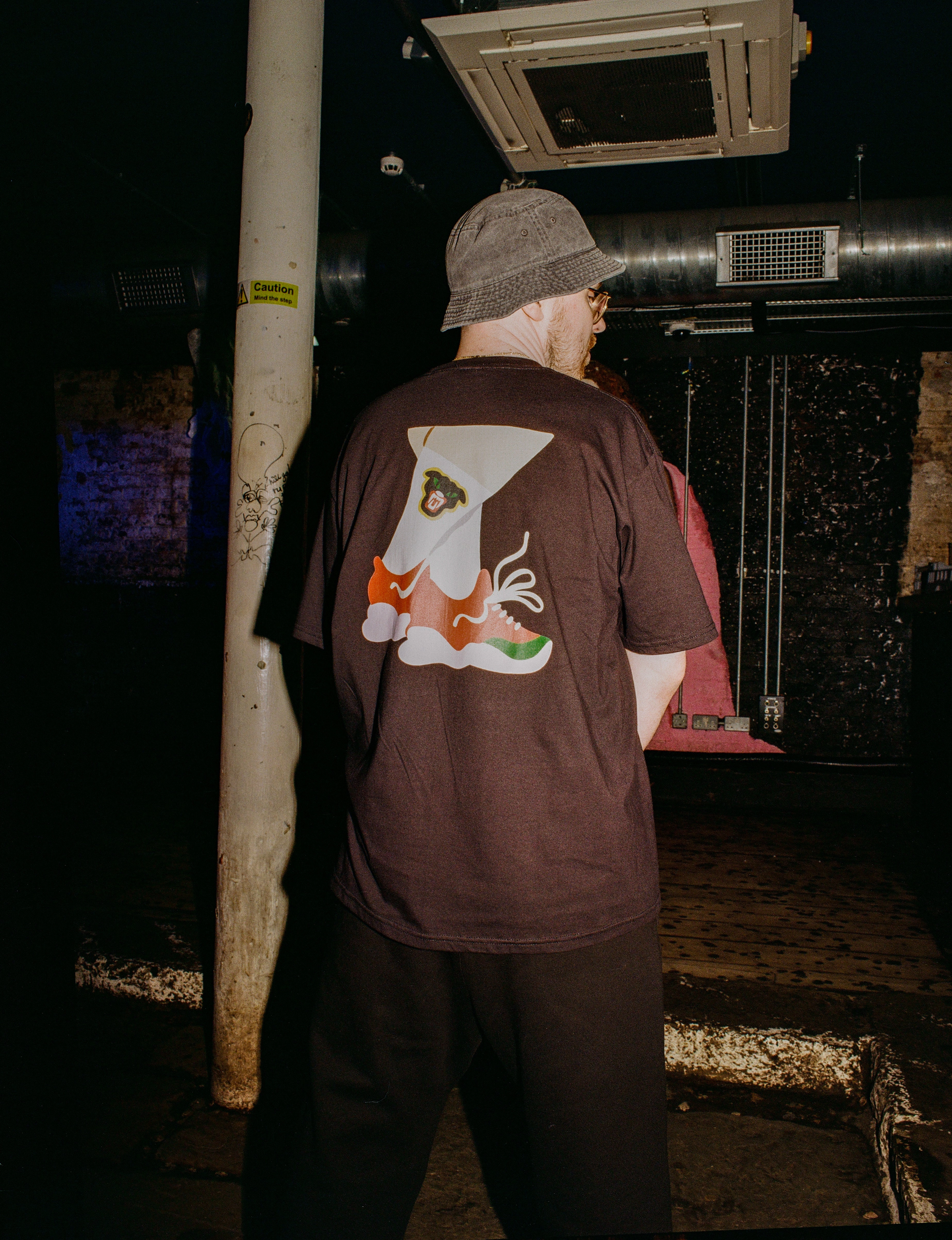 Mel?? X Club Bad 'Crossed Legs' Tee - Black Vintage Style