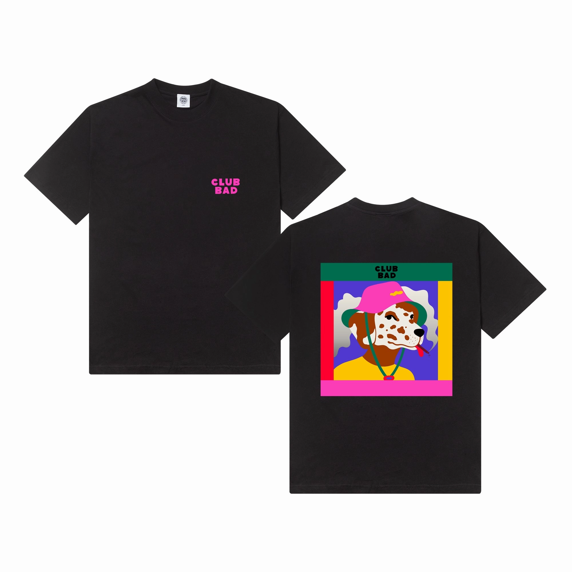 Mel?? X Club Bad 'Dalmatian' Tee - Black Sublimation Printed Collar