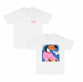 ColorfastFabricTech Urban Look Mel?? x Club Bad 'Toucan' Tee - White