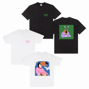 Anti Bacterial Treatment Mel?? x Club Bad Tee Twinpack - Toucan/Afters Zebra