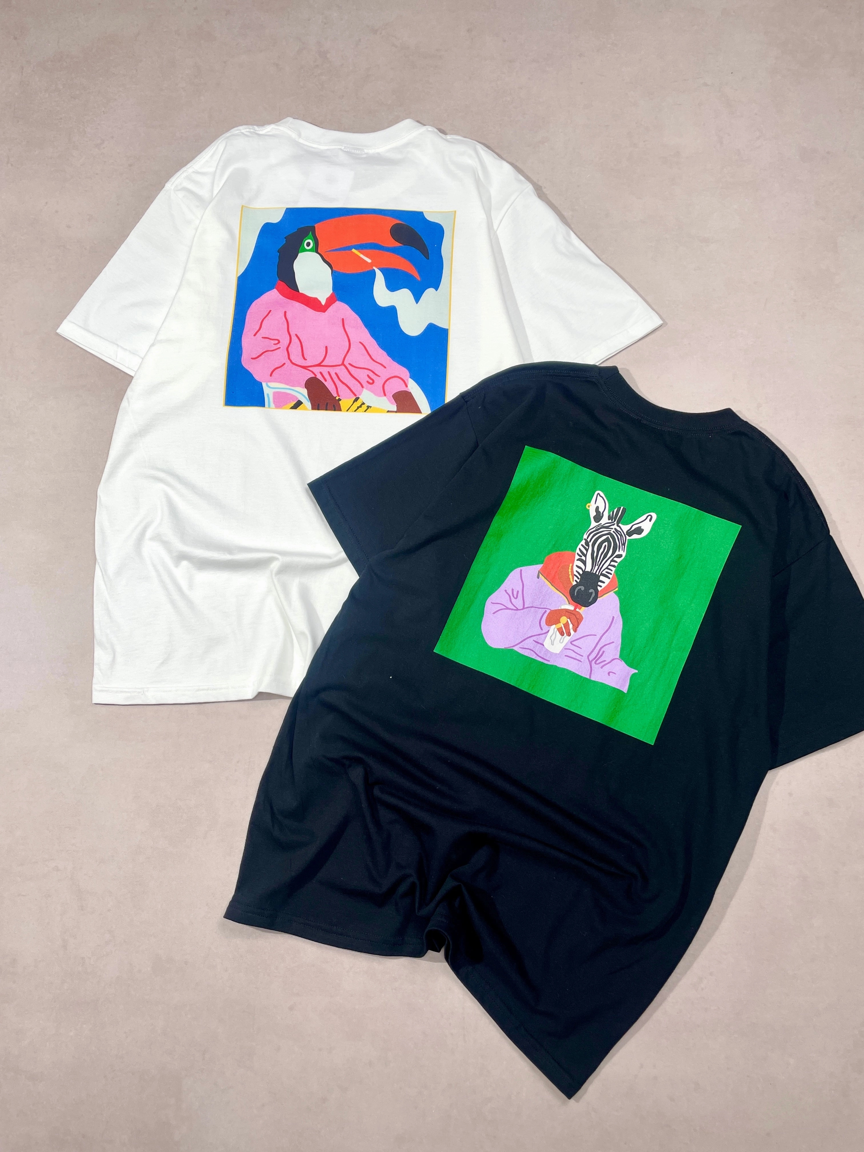 Mel?? x Club Bad Tee Twinpack - Toucan/Afters Zebra Stain Resistant Long Sleeve
