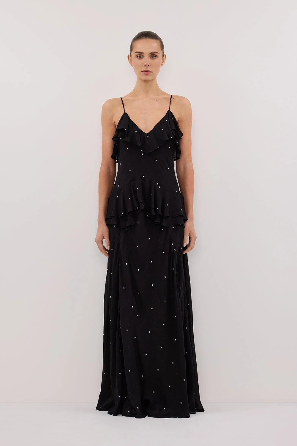 MELROSE BLACK SPOT MAXI DRESS All Gender