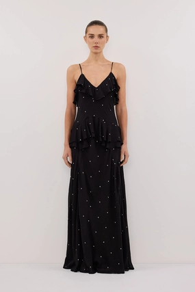 MELROSE BLACK SPOT MAXI DRESS Light Appeal