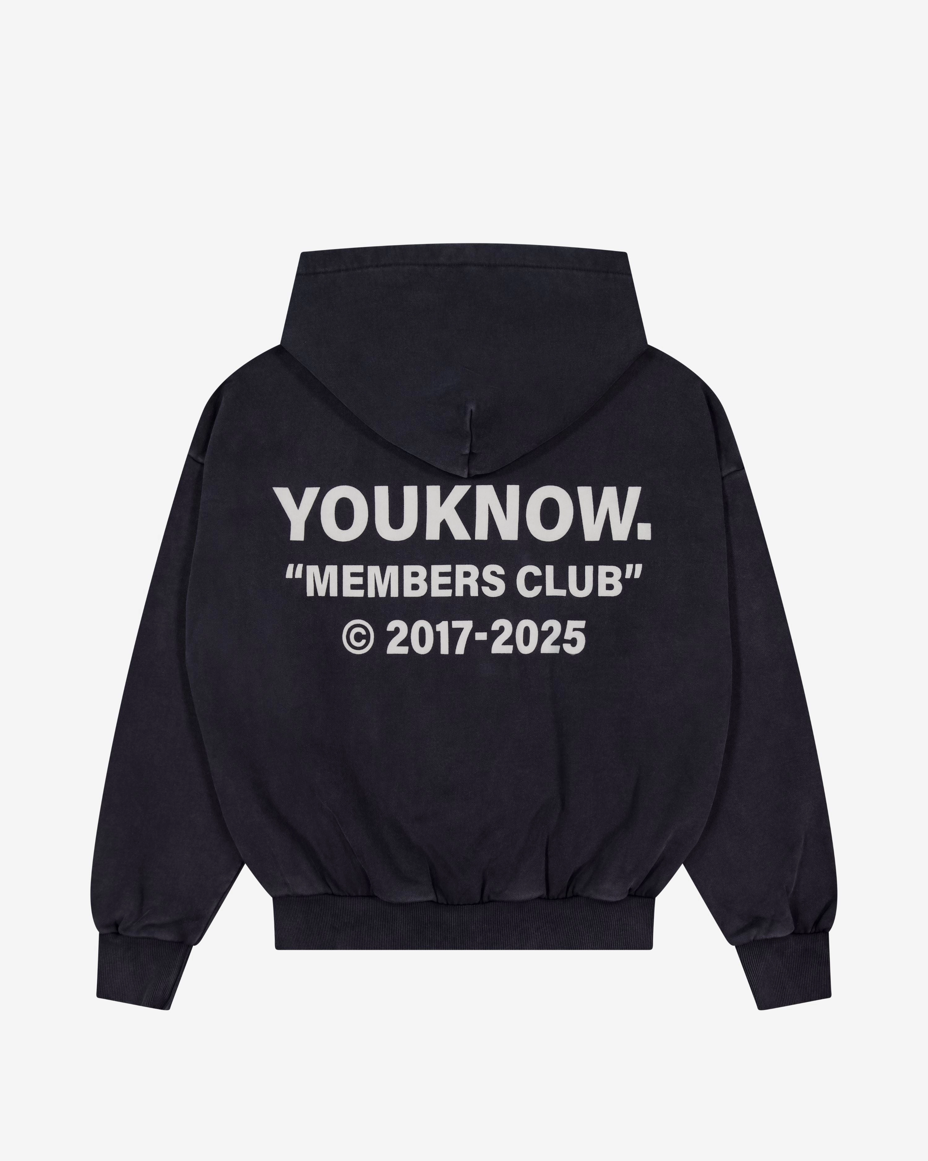 Buffalo like Members Club Hoodie | Washed Black