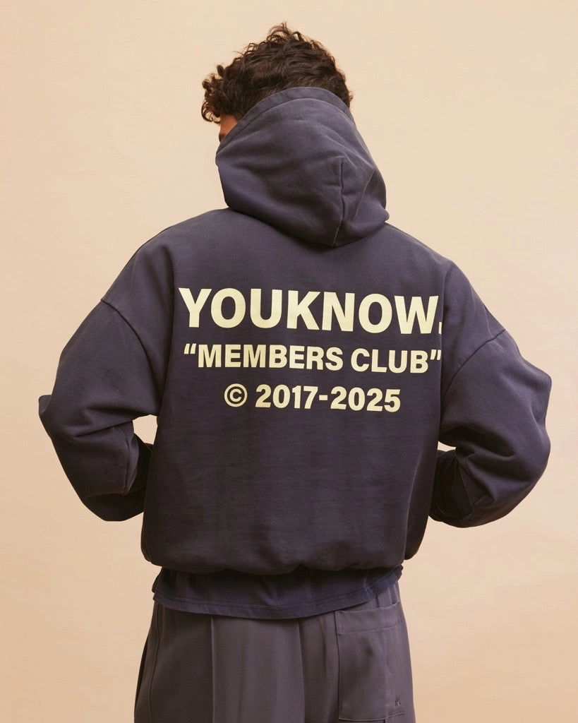 Outdoor Motion Members Club Hoodie | Washed Navy