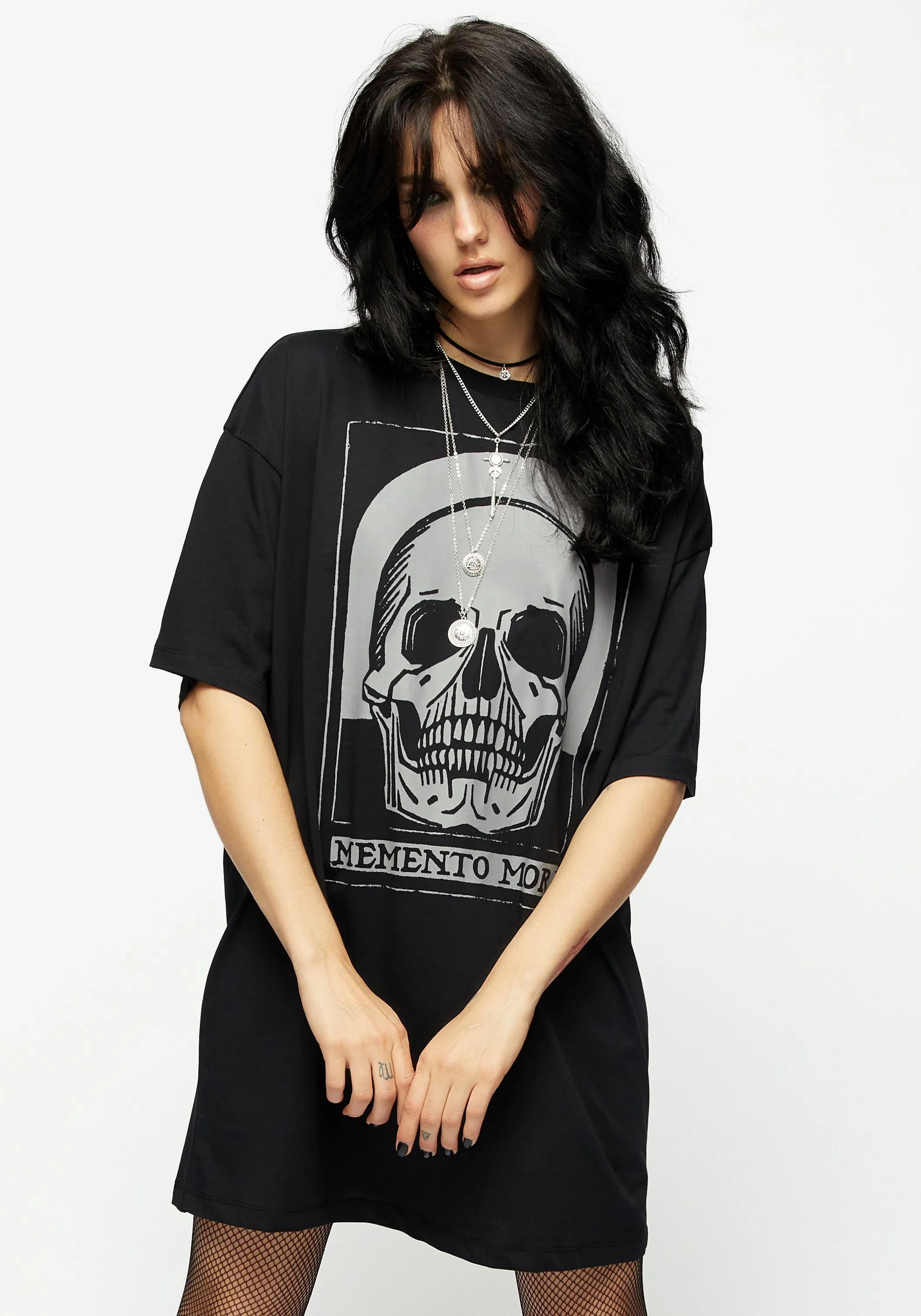 Light Sheen Memento Mori Tee Dress